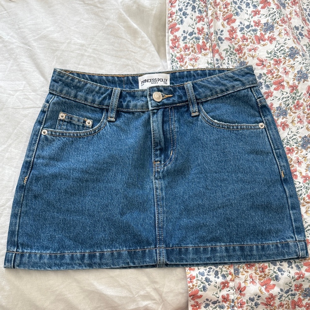 Princess Polly Classic Denim Mini Skirt